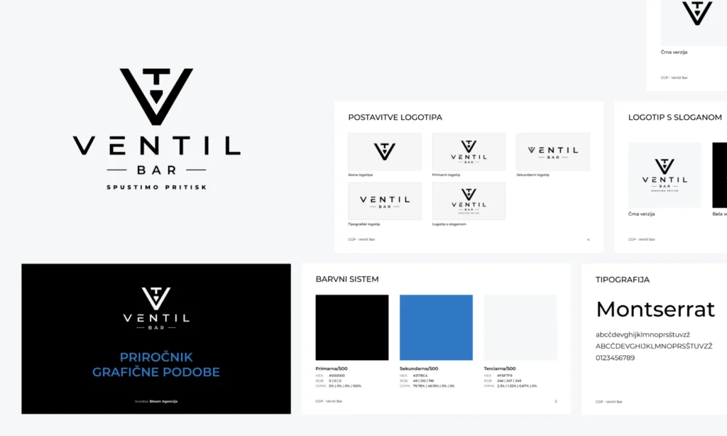 Ventil Bar visual identity