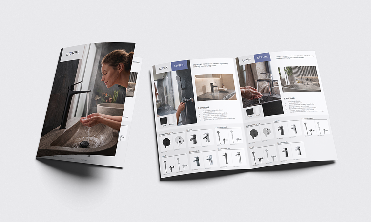Catalog design for Luvik bathroom fittings
