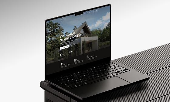 Website development – Agencija bloom: Bloom Haus homepage displayed on a laptop