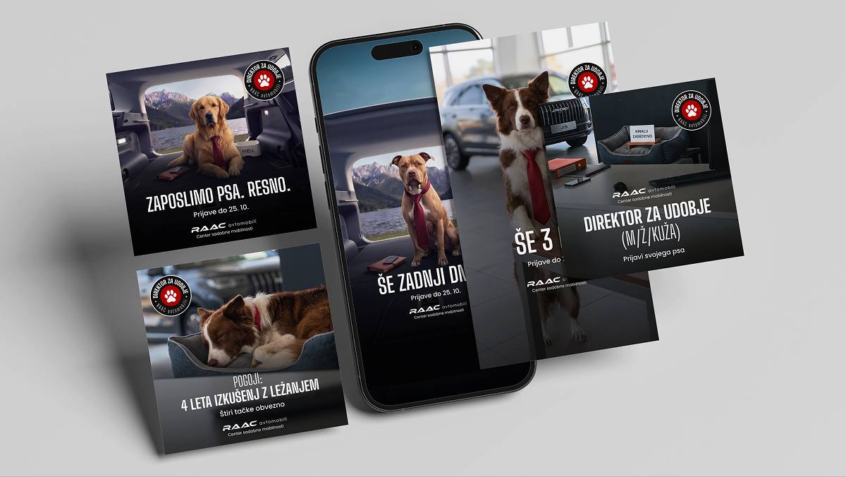 Traditional & digital marketing – Agencija bloom: creative campaign for RAAC avtomobili (Director of Comfort)